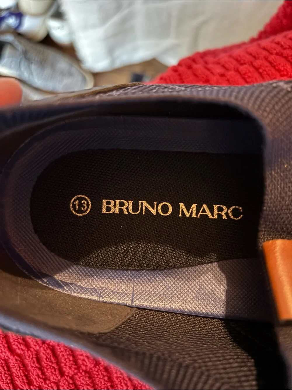Men's Navy Wingtip Bruno Marc Derby Sneakers - Lightweight Lace-Up Comfort